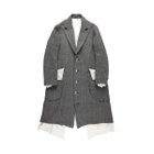 【その他のブランド/Other】の【25AW】 sulvam ロングブロークンコート WHITE×BLACK|ID: prp329100004589220 ipo3291000000032557302