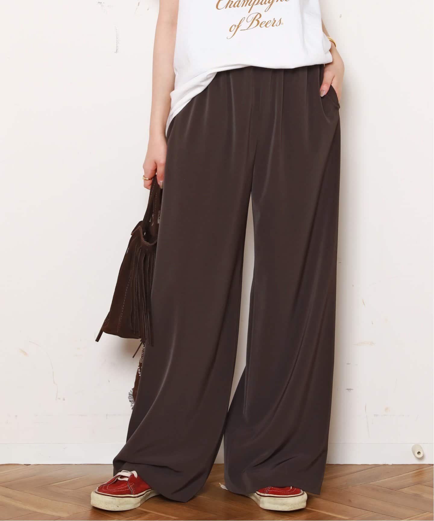 【エーピーストゥディオ/AP STUDIO】の*Effortless Pants インテリア・キッズ・メンズ・レディースファッション・服の通販 founy(ファニー) 　ファッション　Fashion　レディースファッション　Fashion for Women　パンツ　Pants & Trousers　ストレッチ　Stretch, Stretchy Fabric　ベーシック　Basic, Essential　ポケット　Pocket, Pocket Detail　ブラウン|ID: prp329100004589275 ipo3291000000032610755