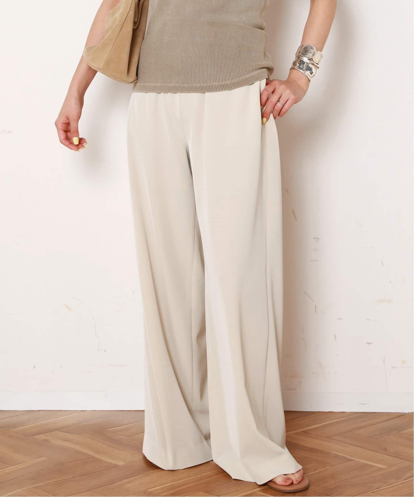 【エーピーストゥディオ/AP STUDIO】の*Effortless Pants インテリア・キッズ・メンズ・レディースファッション・服の通販 founy(ファニー) 　ファッション　Fashion　レディースファッション　Fashion for Women　パンツ　Pants & Trousers　ストレッチ　Stretch, Stretchy Fabric　ベーシック　Basic, Essential　ポケット　Pocket, Pocket Detail　ベージュ|ID: prp329100004589275 ipo3291000000032610757