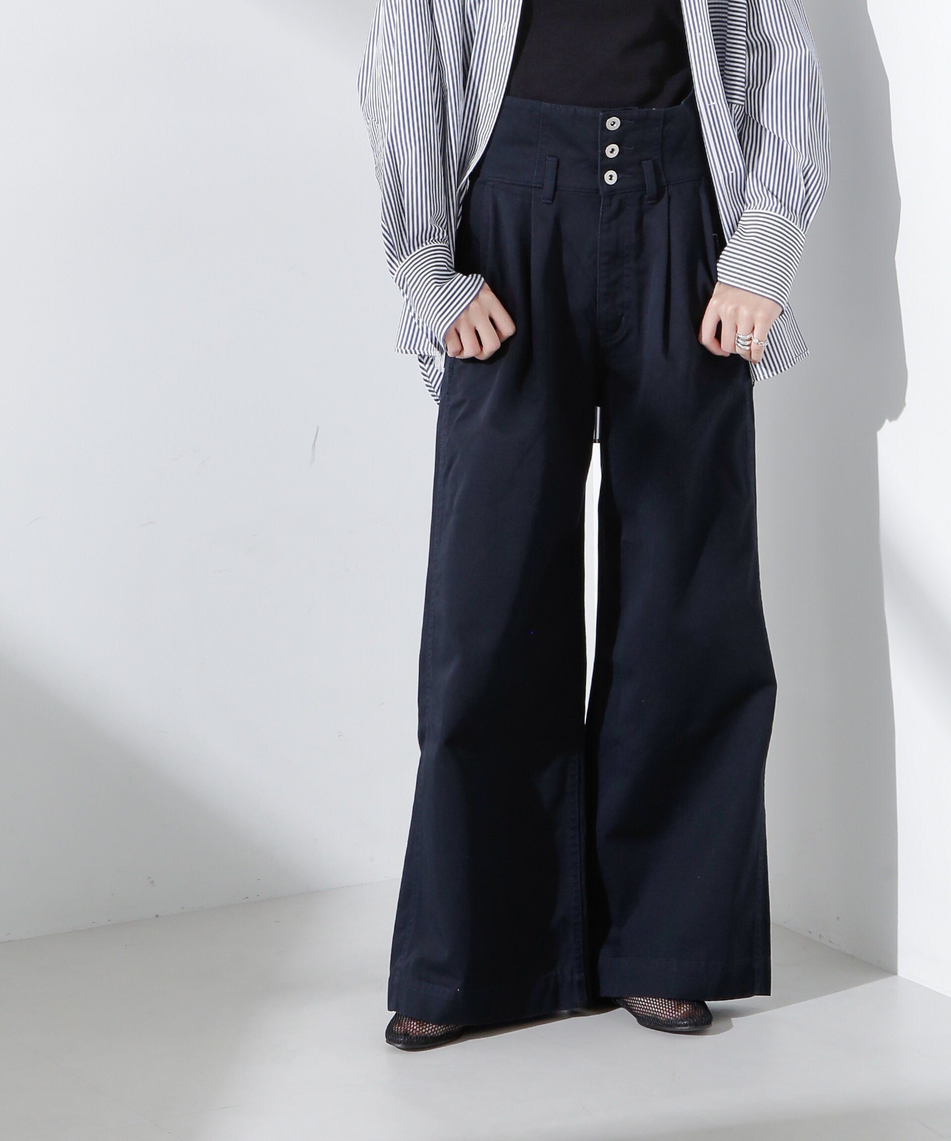 【ナノ ユニバース/nano universe】のコルセットバギーチノパンツ インテリア・キッズ・メンズ・レディースファッション・服の通販 founy(ファニー) 　ファッション　Fashion　レディースファッション　Ladies' Fashion Online　パンツ　Pants　春　Spring　コルセット　Corset　ジャケット　Jacket　スタイリッシュ　Stylish　リメイク　Remake　おすすめ　Recommend　2025年　2025　2025春夏・S/S　Ss,Spring/Summer,2025　ネイビー|ID: prp329100004589287 ipo3291000000032665769