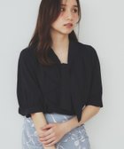 【インデックス/INDEX】のラッフルボウタイブラウス【洗濯機洗い可/イージーアイロン】 ネイビー|ID: prp329100004589347 ipo3291000000032660191