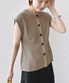 【シップス フォー ウィメン/SHIPS】の手洗い可能 ギマ コットン Aライン シルエット ベスト キャメル|ID: prp329100004589351 ipo3291000000032755486