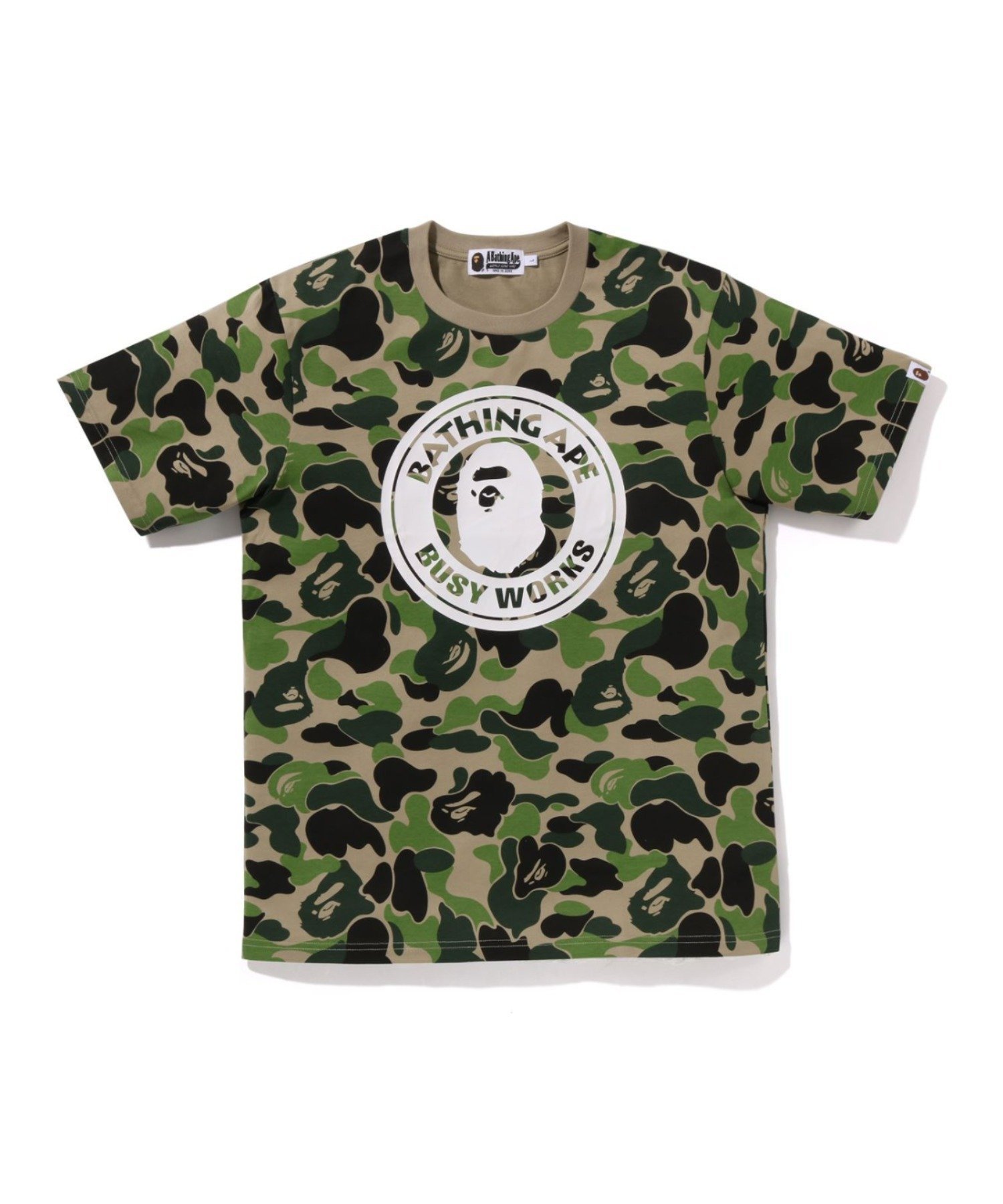 【その他のブランド/Other】のABC CAMO BUSY WORKS TEE インテリア・キッズ・メンズ・レディースファッション・服の通販 founy(ファニー) 　ファッション　Fashion　メンズファッション　Fashion for Men　インナー　Innerwear　ショート　Short, Short Length　スリーブ　Sleeve, Long Sleeve / Short Sleeve　フロント　Front, Front Design　プリント　Print, Printed Pattern　GREEN|ID: prp329100004589434 ipo3291000000033000360