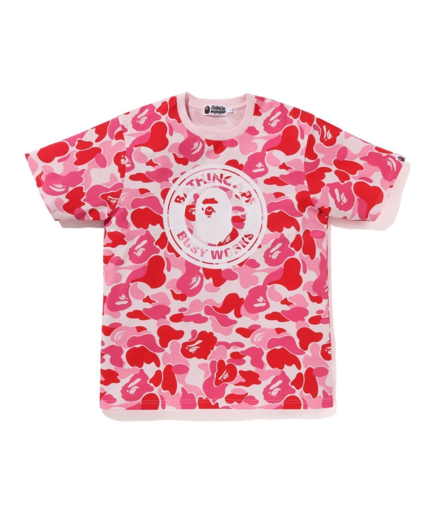 【その他のブランド/Other】のABC CAMO BUSY WORKS TEE インテリア・キッズ・メンズ・レディースファッション・服の通販 founy(ファニー) 　ファッション　Fashion　メンズファッション　Fashion for Men　インナー　Innerwear　ショート　Short, Short Length　スリーブ　Sleeve, Long Sleeve / Short Sleeve　フロント　Front, Front Design　プリント　Print, Printed Pattern　PINK|ID: prp329100004589434 ipo3291000000033000363