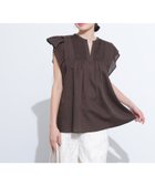 【エヌ ナチュラルビューティーベーシック/N.Natural Beauty basic】のコットンボイルシャーリングブラウス ブラウン1|ID: prp329100004589454 ipo3291000000032560032