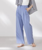 【ナノ ユニバース/nano universe】のサッカータックワイドパンツ(セットアップ可) ブルー|ID: prp329100004589465 ipo3291000000032715603
