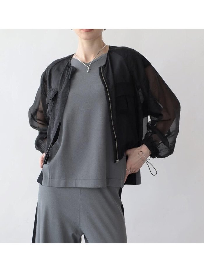 【ラシュッド/LASUD】のドロストシアーブルゾン インテリア・キッズ・メンズ・レディースファッション・服の通販 founy(ファニー) https://founy.com/ ファッション Fashion レディースファッション Fashion for Women アウター Coat / Outerwear Collection ブルゾンジャケット・スポーティアウター Blouson Jackets シアー Sheer, See-Through ポケット Pocket, Pocket Detail エレガント 上品 Elegant 夏 Summer |ID: prp329100004589481 ipo3291000000032560463