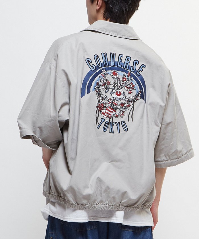 【コンバーストウキョウ/CONVERSE TOKYO】の2WAY DETACHABLE EMBROIDERY BLOUSON インテリア・キッズ・メンズ・レディースファッション・服の通販 founy(ファニー) https://founy.com/ ファッション Fashion レディースファッション Fashion for Women アウター Coat / Outerwear Collection ブルゾンジャケット・スポーティアウター Blouson Jackets キャンバス Canvas, Canvas Fabric ジップ Zip, Zipper スリーブ Sleeve, Long Sleeve / Short Sleeve ハーフ Half, Half-Length フロント Front, Front Design ブルゾン Blouson, Bomber Jacket 無地 Plain, Solid Color おすすめ Recommended / Our Picks 夏 Summer |ID: prp329100004589507 ipo3291000000032560918