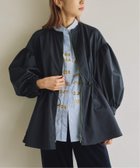 【ヴェルメイユ パー イエナ/VERMEIL par iena】の《追加 》ノーカラーギャザーZIPブルゾン ネイビー|ID: prp329100004589510 ipo3291000000032560950