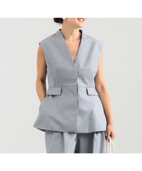 【デミルクス ビームス/Demi-Luxe BEAMS】のエディター東原妙子 * Demi-Luxe BEAMS / ツイル ペプラム ジレ 人気、トレンドファッション・服の通販 founy(ファニー) ファッション Fashion レディースファッション Ladies' Fashion Online アウター Coat Outerwear トップス・カットソー Tops/Tshirt ベスト/ジレ Gilets/Vests シンプル Simple セットアップ Set Up ツイル Twill フィット Fit フォーマル Formal ペプラム Peplum エレガント 上品 Elegant |ID:prp329100004589513