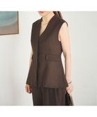 【デミルクス ビームス/Demi-Luxe BEAMS】の【YouTubeで紹介/セットアップ可能】エディター東原妙子 * Demi-Luxe BEAMS / ツイル ペプラム ジレ 25AW 人気、トレンドファッション・服の通販 founy(ファニー) ファッション Fashion レディースファッション Fashion for Women アウター Coat / Outerwear Collection トップス・カットソー Cut & Sew Tops ベスト&ジレ / 重ね着スタイル Vests & Gilets シンプル Simple, Minimal セットアップ Set-Up, Coordinated Outfit ツイル Twist, Twisted Detail フィット Fit, Slim Fit フォーマル Formal, Dressy ペプラム Peplum, Flared Hem エレガント 上品 Elegant 2025年 2025 2025-2026秋冬・A/W Autumn/Winter 2025–26 AW25–26 thumbnail BROWN|ID: prp329100004589513 ipo3291000000033802435