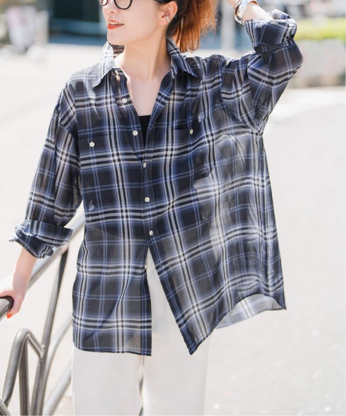 【スピック&スパン/Spick & Span】の《WEB限定追加 》コットンボイルチェックシャツ インテリア・キッズ・メンズ・レディースファッション・服の通販 founy(ファニー) https://founy.com/ ファッション Fashion レディースファッション Ladies' Fashion Online トップス・カットソー Tops/Tshirt シャツ/ブラウス Shirts/Blouses |ID: prp329100004589531 ipo3291000000032667520