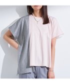 【インディヴィ/INDIVI】の【洗える/汗ジミ防止】バイカラー アシメヘム Tシャツ ライトピンク|ID: prp329100004589552 ipo3291000000032642205