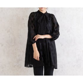 【ローズティアラ/Rose Tiara】のオパールドットリボンブラウス 人気、トレンドファッション・服の通販 founy(ファニー) ファッション Fashion レディースファッション Fashion for Women トップス・カットソー Cut & Sew Tops シャツ・ブラウス・オフィスカジュアル Elegant Blouses & Button-Ups スリーブ Sleeve, Long Sleeve / Short Sleeve ドット Polka Dot, Dot Pattern リボン Ribbon, Bow ロング Long, Long-Length エレガント 上品 Elegant |ID:prp329100004589561