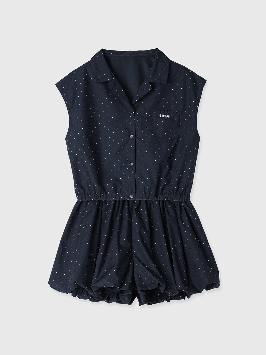 【エイミーイストワール/eimy istoire】のビジュートリムシャツSET UP インテリア・キッズ・メンズ・レディースファッション・服の通販 founy(ファニー) 　ファッション　Fashion　レディースファッション　Ladies' Fashion Online　トップス・カットソー　Tops/Tshirt　シャツ/ブラウス　Shirts/Blouses　ガーリー　Girly　クロップド　Cropped　シンプル　Simple　スウェット　Sweat　ストライプ　Stripe　スラックス　Slacks　セットアップ　Set Up　ダウン　Down　デニム　Denim　バランス　Balance　バルーン　Balloon　おすすめ　Recommend　エレガント 上品　Elegant　NAVY|ID: prp329100004589579 ipo3291000000032644338