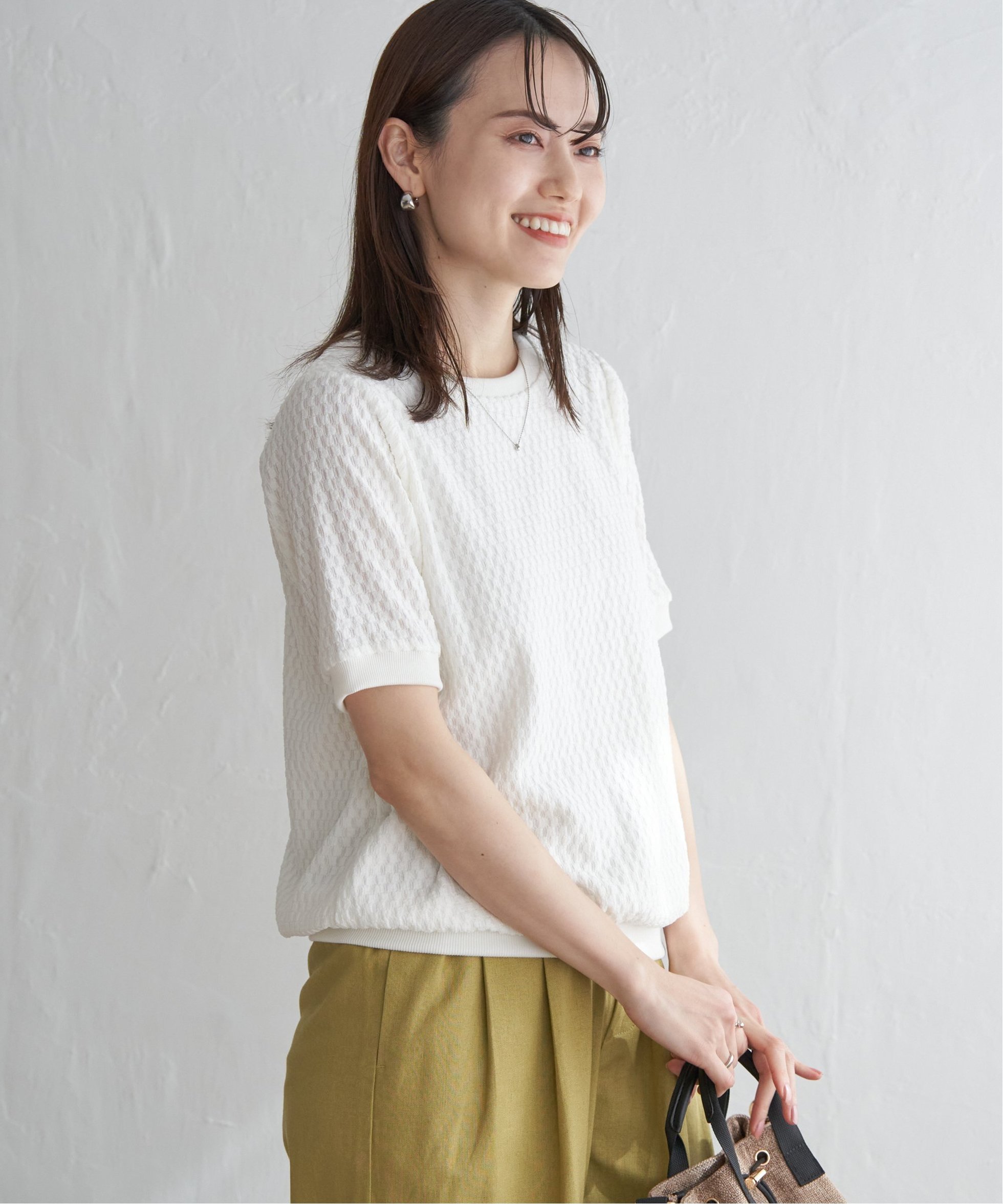 【イッカ/ikka】の幾何学ジャガードプルオーバー インテリア・キッズ・メンズ・レディースファッション・服の通販 founy(ファニー) 　ファッション　Fashion　レディースファッション　Ladies' Fashion Online　トップス・カットソー　Tops/Tshirt　プルオーバー　Pullover　インナー　Inner　シンプル　Simple　タンク　Tank　モダン　Modern　オフホワイト|ID: prp329100004589886 ipo3291000000032672844