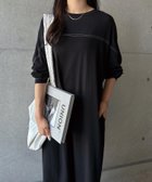 【その他のブランド/Other】の配色ステッチ オーバーサイズ 長袖 Tシャツ ワンピース ブラック|ID: prp329100004589894 ipo3291000000032896051