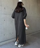 【その他のブランド/Other】の配色ステッチ オーバーサイズ 長袖 Tシャツ ワンピース チャコールグレー|ID: prp329100004589894 ipo3291000000032896058