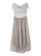 【フレイ アイディー/FRAY I.D】のオフショルカットソーコンビチュールワンピース 人気、トレンドファッション・服の通販 founy(ファニー) ファッション Fashion レディースファッション Ladies' Fashion Online ワンピース Dress エレガント 上品 Elegant カシュクール Cachecoeur カットソー Cut And Sew コンビ Combination シューズ Shoes チュール Tulle ドッキング Docking ボトム Bottom thumbnail GRY[006]|ID: prp329100004589945 ipo3291000000032566503