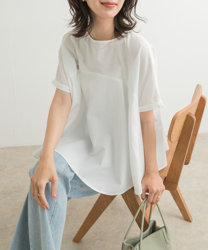 【アーバンリサーチ ドアーズ/URBAN RESEARCH DOORS】のフレア切替えブラウス インテリア・キッズ・メンズ・レディースファッション・服の通販 founy(ファニー) https://founy.com/ ファッション Fashion レディースファッション Fashion for Women トップス・カットソー Cut & Sew Tops シャツ・ブラウス・オフィスカジュアル Elegant Blouses & Button-Ups イエロー Yellow 秋 Autumn サッカー Seersucker, Summer Fabric シンプル Simple, Minimal ストレート Straight, Straight Cut スラックス Slacks, Dress Pants デニム Denim, Jeans Material フレア Flare, Flared リラックス Relax, Relaxed Fit ワイド Wide, Wide Fit S/S・春夏 SS, Spring/Summer, Warm Season 夏 Summer エレガント 上品 Elegant 2025年 2025 2025春夏・S/S Spring/Summer 2025 SS25 |ID: prp329100004589962 ipo3291000000032624748