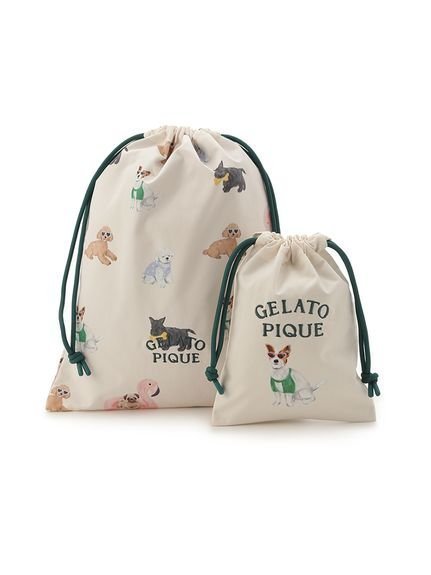 【ジェラート ピケ/gelato pique】のSUMMER DOG柄巾着セット インテリア・キッズ・メンズ・レディースファッション・服の通販 founy(ファニー) https://founy.com/ ファッション Fashion レディースファッション Ladies' Fashion Online おすすめ Recommend ギフト プレゼント Gift Present サングラス Sunglasses プリント Print ワンポイント One Point 夏 Summer 巾着 Purse 水着 Swimsuit 犬 Dog |ID: prp329100004589966 ipo3291000000032566758