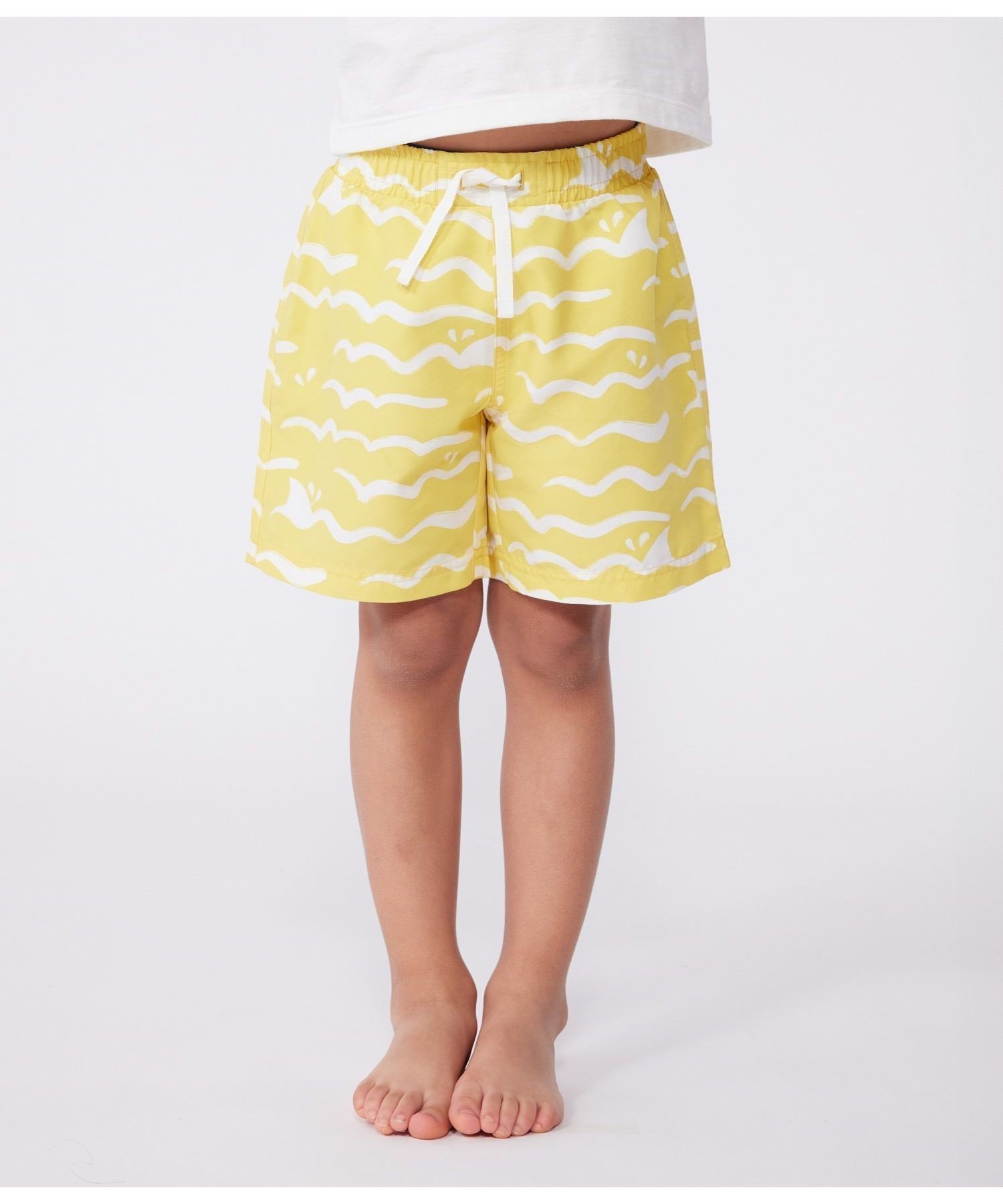 【プチバトー/PETIT BATEAU / KIDS】のトランクス水着 インテリア・キッズ・メンズ・レディースファッション・服の通販 founy(ファニー) 　ファッション　Fashion　キッズファッション　Fashion for Kids　グラフィック　Graphic, Graphic Design　夏　Summer　水着　Swimsuit, Swimwear　軽量　Lightweight, Ultra Light　イエロー/オフホワイト|ID: prp329100004589988 ipo3291000000032726729