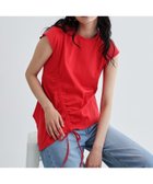 【インディヴィ/INDIVI】のイレギュラーシャーリングヘムカットソー レッド|ID: prp329100004590011 ipo3291000000032567158