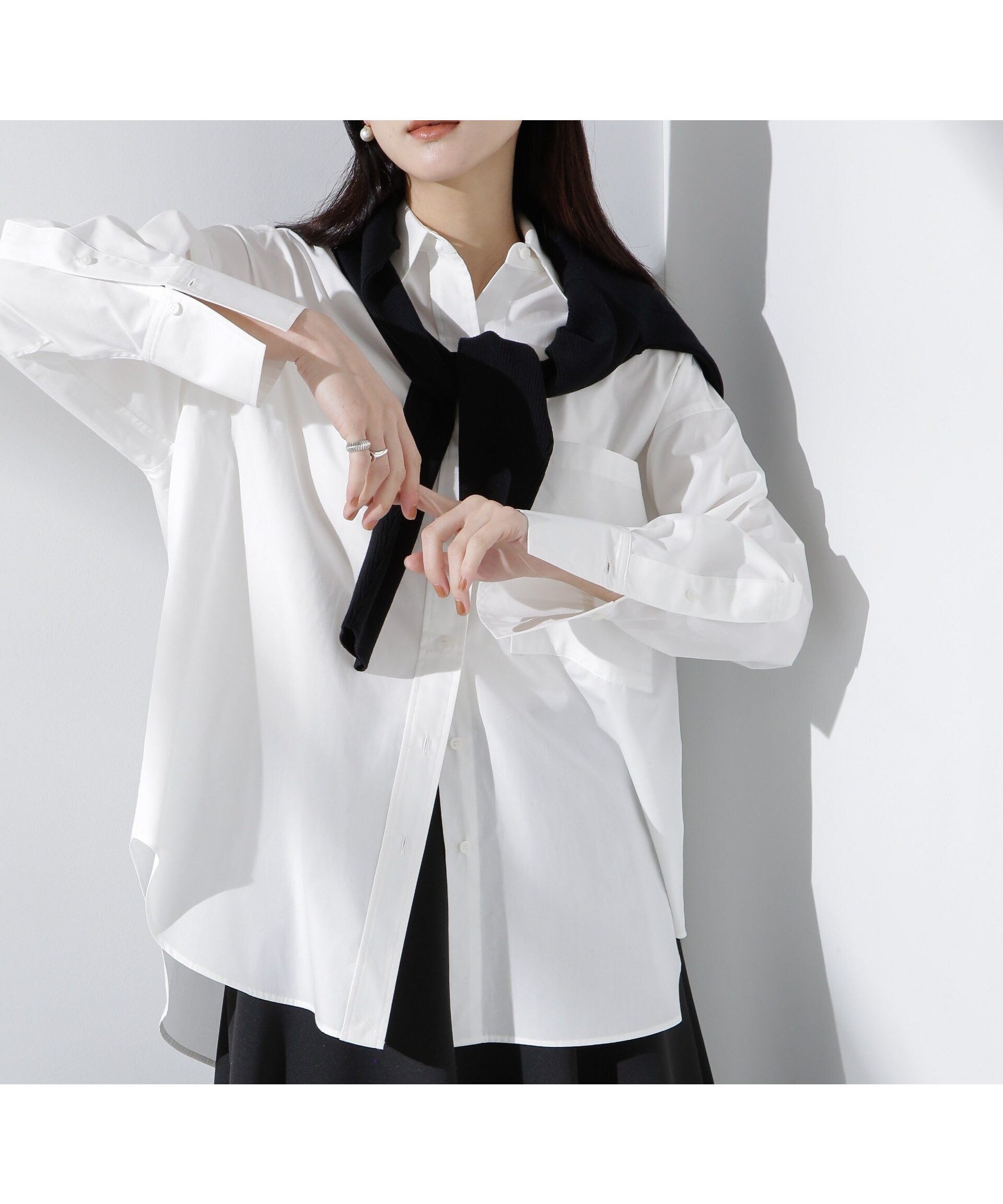 【ナノ ユニバース/nano universe】のバッククロスオーバーシャツ インテリア・キッズ・メンズ・レディースファッション・服の通販 founy(ファニー) 　ファッション　Fashion　レディースファッション　Ladies' Fashion Online　トップス・カットソー　Tops/Tshirt　シャツ/ブラウス　Shirts/Blouses　バッグ　Bag　春　Spring　カフス　Cuffs　サスペンダー　Suspenders　サロペット　Overalls　シンプル　Simple　ストライプ　Stripe　バランス　Balance　パターン　Pattern　ビスチェ　Bustier　ブロード　Broad　ベーシック　Basic　ポケット　Pocket　羽織　Haori　ヨーク　Yoke　ロング　Long　S/S・春夏　Ss・Spring/Summer　夏　Summer　2025年　2025　2025春夏・S/S　Ss,Spring/Summer,2025　ホワイト|ID: prp329100004590129 ipo3291000000032568481