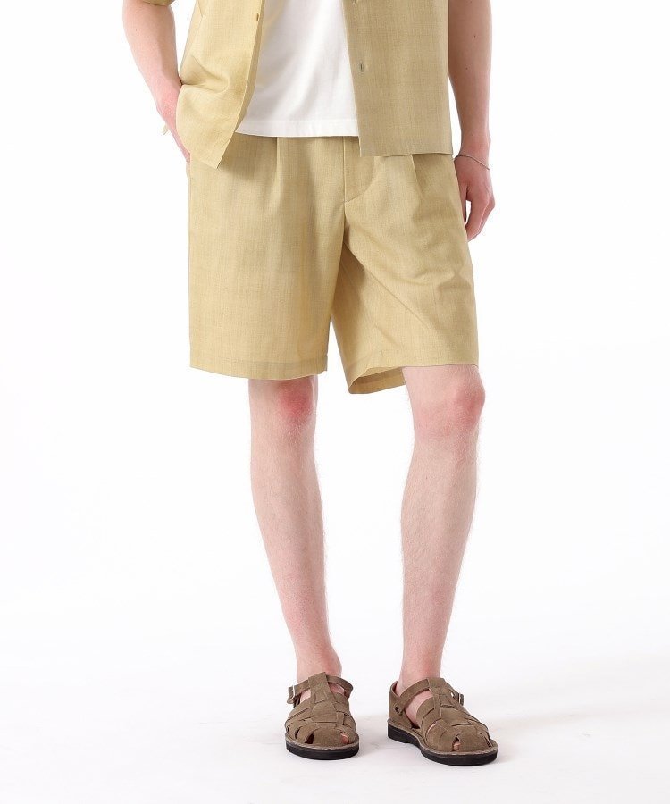 【タケオキクチ/TAKEO KIKUCHI / MEN】の【THE FLAGSHIP】尾州 流し染め ショートパンツ インテリア・キッズ・メンズ・レディースファッション・服の通販 founy(ファニー) 　ファッション　Fashion　メンズファッション　Men's Style Online　ボトムス　Bottoms/Men　ハーフ / ショートパンツ　Short Pants　エレガント 上品　Elegant　ショート　Short　ファブリック　Fabric　リラックス　Relax　定番　Standard　ピンクベージュ|ID: prp329100004590258 ipo3291000000032569736