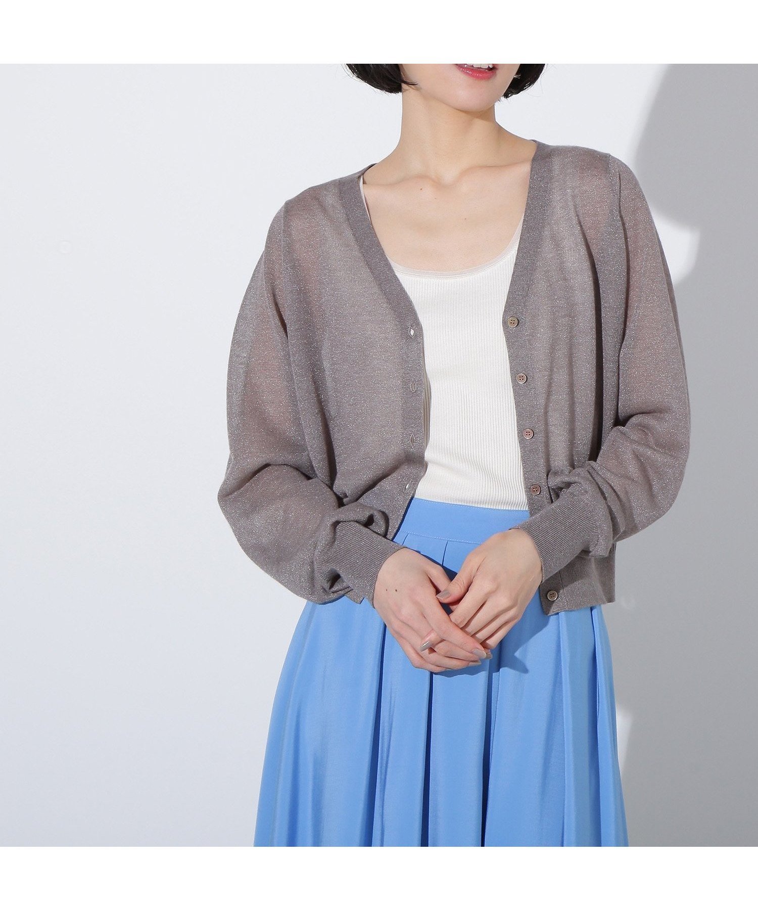 【エヌ ナチュラルビューティーベーシック/N.Natural Beauty basic】のシアーカーディガン インテリア・キッズ・メンズ・レディースファッション・服の通販 founy(ファニー) 　ファッション　Fashion　レディースファッション　Ladies' Fashion Online　トップス・カットソー　Tops/Tshirt　カーディガン　Cardigans　インナー　Inner　シアー　Sheer　シンプル　Simple　ノースリーブ　No Sleeve　バランス　Balance　夏　Summer　羽織　Haori　ブラウン|ID: prp329100004590275 ipo3291000000032569930