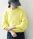 【シップス フォー ウィメン/SHIPS】のSHIPS any 手洗い可能 アゼ コンパクト クルーネック ニット プルオーバー イエロー|ID: prp329100004590321 ipo3291000000033557775