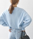 【シップス フォー ウィメン/SHIPS】のSHIPS any 手洗い可能 アゼ コンパクト クルーネック ニット プルオーバー ライトブルー|ID: prp329100004590321 ipo3291000000033557778