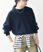【シップス フォー ウィメン/SHIPS】のSHIPS any 手洗い可能 アゼ コンパクト クルーネック ニット プルオーバー ネイビー|ID: prp329100004590321 ipo3291000000033557781