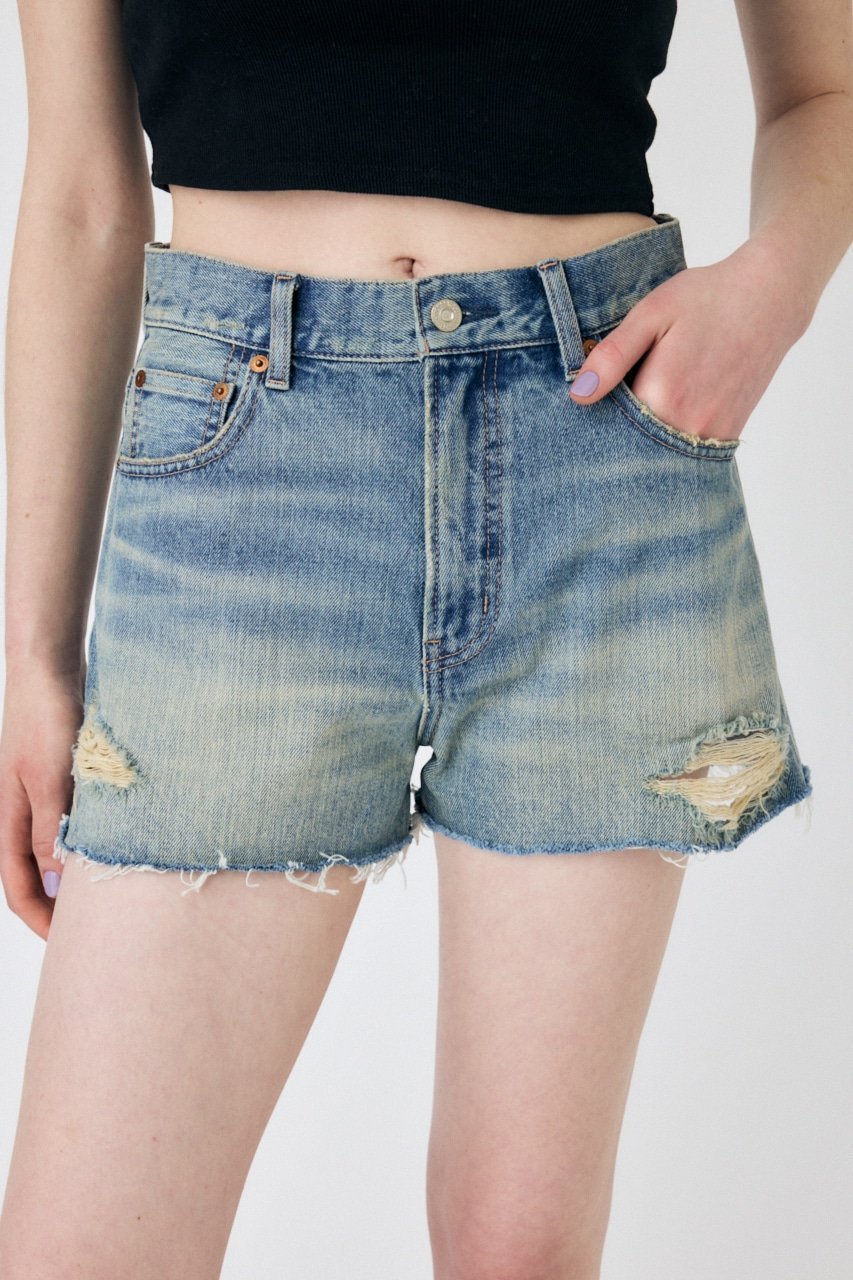 【マウジー/moussy】のCUT OFF DAMAGE ショートパンツ インテリア・キッズ・メンズ・レディースファッション・服の通販 founy(ファニー) 　ファッション　Fashion　レディースファッション　Ladies' Fashion Online　パンツ　Pants　ハーフ / ショートパンツ　Short Pants　ウエスタン　Western　カットオフ　Cut Off　クラッシュ　Crash　ショーツ　Shorts　ショート　Short　ダメージ　Damage　デニム　Denim　トレンド　Trend　人気　Popularity　再入荷　Restock/Back In Stock/Re Arrival　おすすめ　Recommend　L/BLU1|ID: prp329100004590471 ipo3291000000032571995