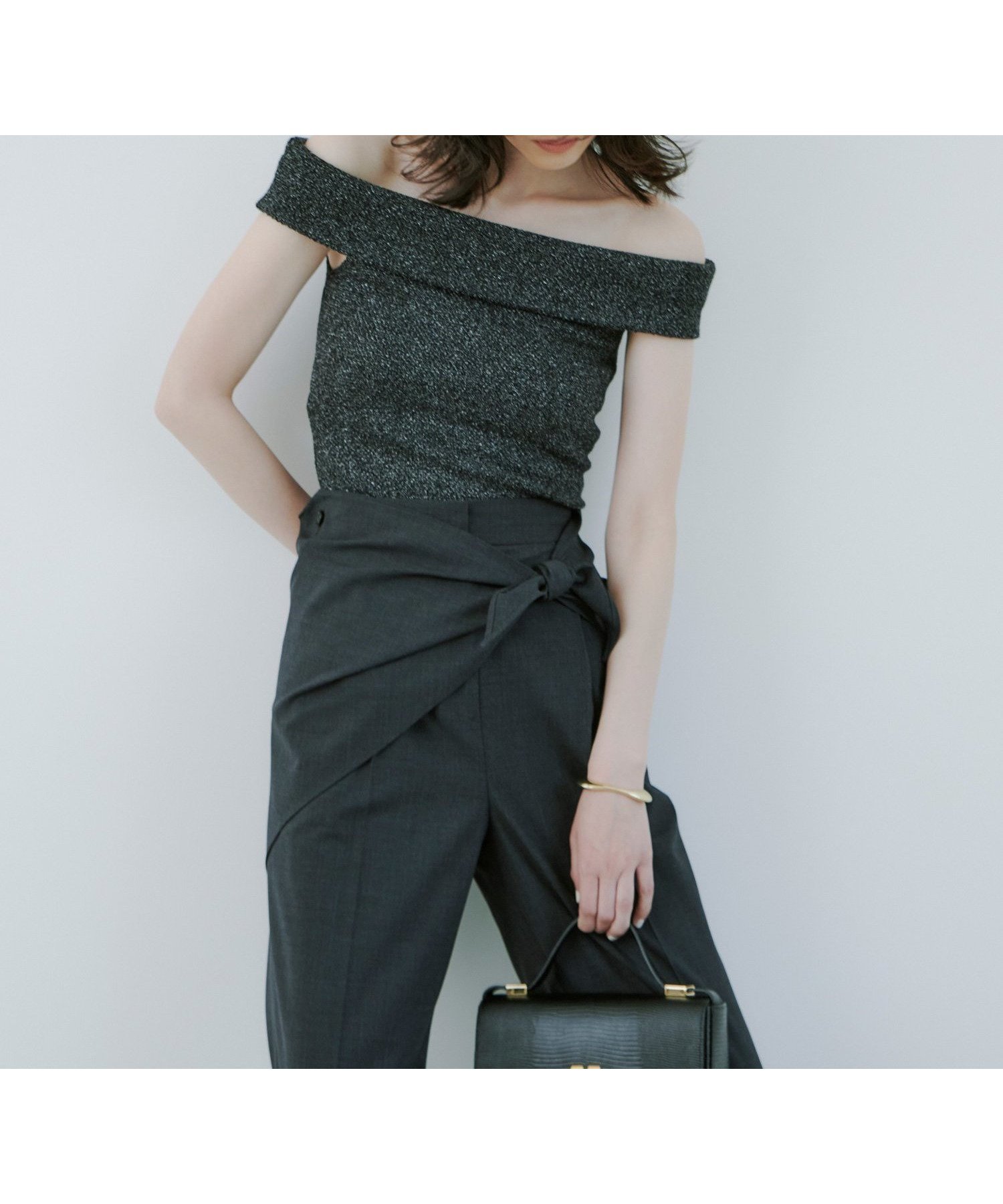 【アニュアンス/anuans】のラメオフショルダーニットトップス 人気、トレンドファッション・服の通販 founy(ファニー) 　ファッション　Fashion　レディースファッション　Fashion for Women　トップス・カットソー　Cut & Sew Tops　ニット　Knit Tops & Sweaters　シンプル　Simple, Minimal　デコルテ　Décolleté, Neckline　バランス　Balance, Style Balance　エレガント 上品　Elegant　 other-1|ID: prp329100004590473 ipo3291000000032711555