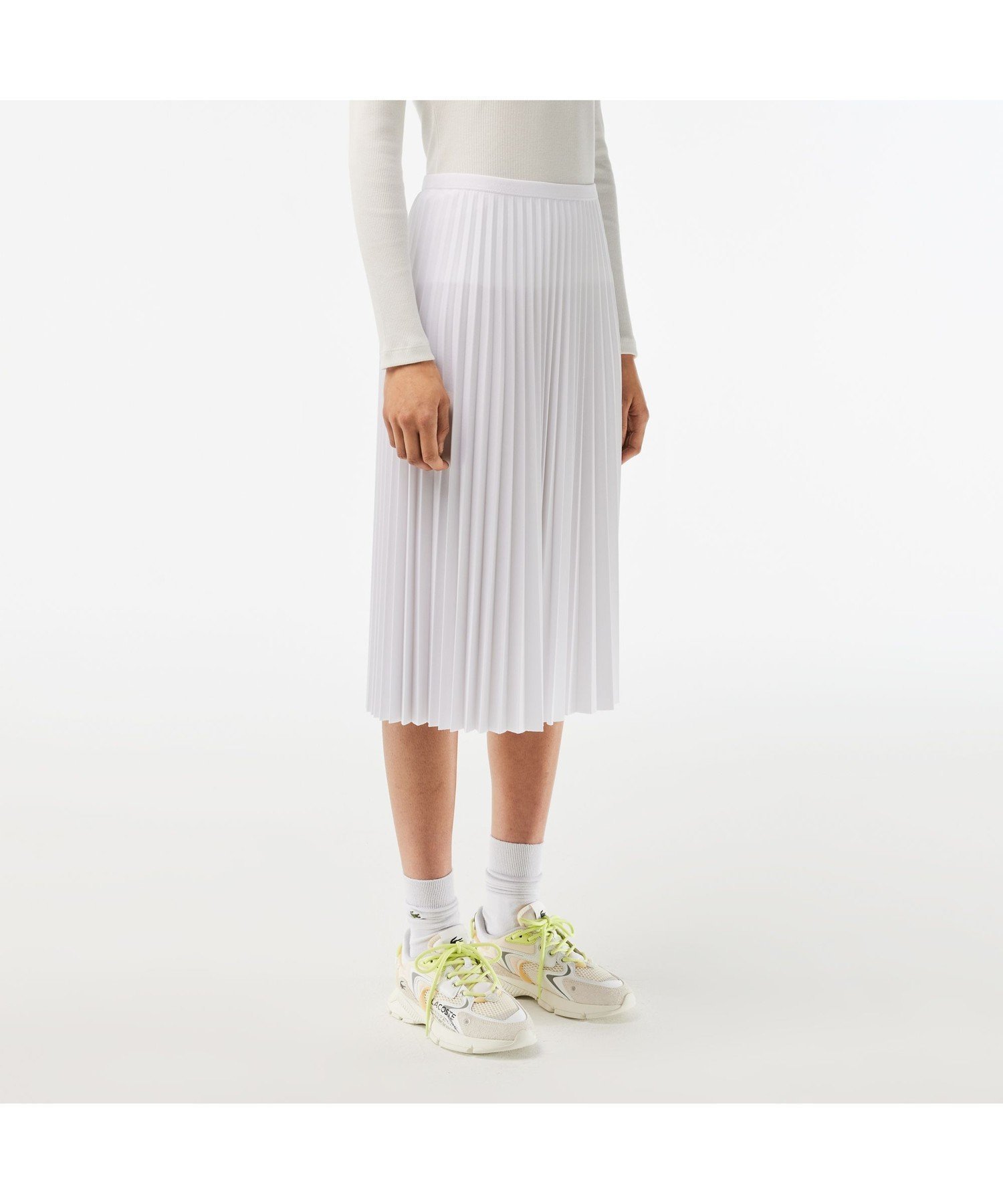 【ラコステ/LACOSTE】のプリーツスカート インテリア・キッズ・メンズ・レディースファッション・服の通販 founy(ファニー) 　ファッション　Fashion　レディースファッション　Fashion for Women　スカート　Skirts　プリーツスカート / 上品フェミニンスタイル　Pleated Skirts　ジャカード／ジャガード　Jacquard, Woven Pattern　プリーツ　Pleats, Pleated　ホワイト系その他|ID: prp329100004590566 ipo3291000000032979706