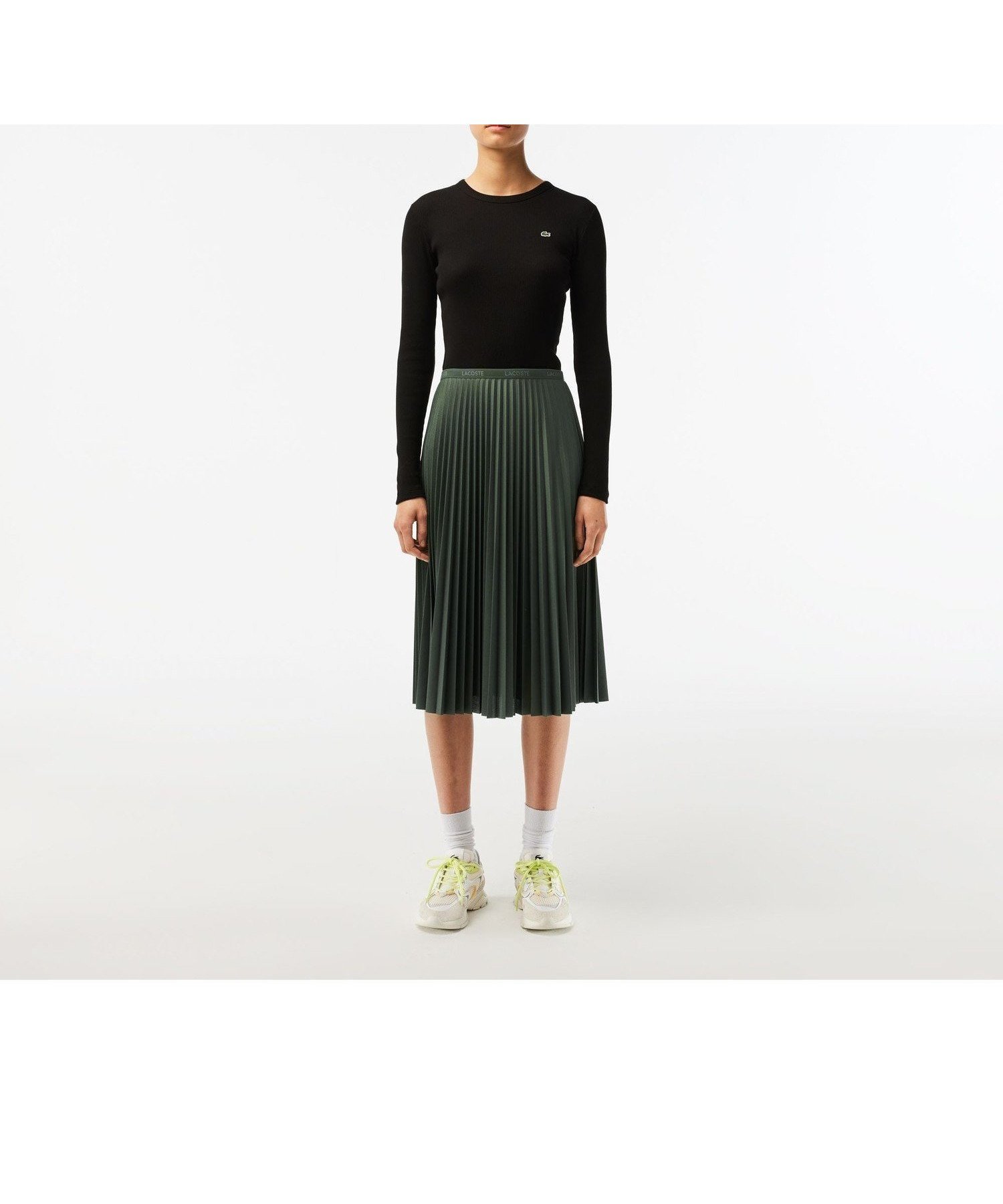 【ラコステ/LACOSTE】のプリーツスカート インテリア・キッズ・メンズ・レディースファッション・服の通販 founy(ファニー) 　ファッション　Fashion　レディースファッション　Fashion for Women　スカート　Skirts　プリーツスカート / 上品フェミニンスタイル　Pleated Skirts　ジャカード／ジャガード　Jacquard, Woven Pattern　プリーツ　Pleats, Pleated　グリーン|ID: prp329100004590566 ipo3291000000032979719