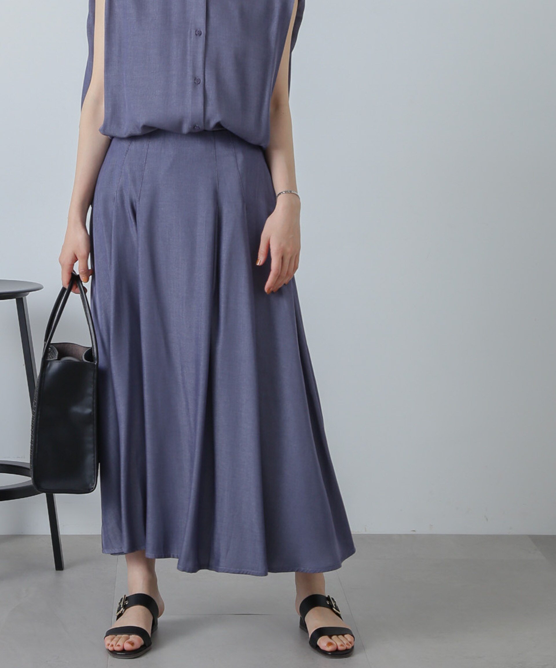 【ナノ ユニバース/nano universe】のフレアマキシスカート(セットアップ可) 人気、トレンドファッション・服の通販 founy(ファニー) 　ファッション　Fashion　レディースファッション　Ladies' Fashion Online　セットアップ　Setup　スカート　Skirt　おすすめ　Recommend　ウォッシャブル　Washable　セットアップ　Set Up　フレア　Flare　エレガント 上品　Elegant　ビジネス 仕事 通勤　Business　 other-1|ID: prp329100004590571 ipo3291000000032573391