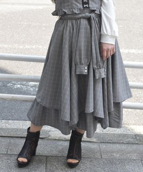 【アクシーズファム/axes femme】のシャツ巻き風イレヘムスカート 人気、トレンドファッション・服の通販 founy(ファニー) ファッション Fashion レディースファッション Ladies' Fashion Online スカート Skirt コルセット Corset |ID:prp329100004590745
