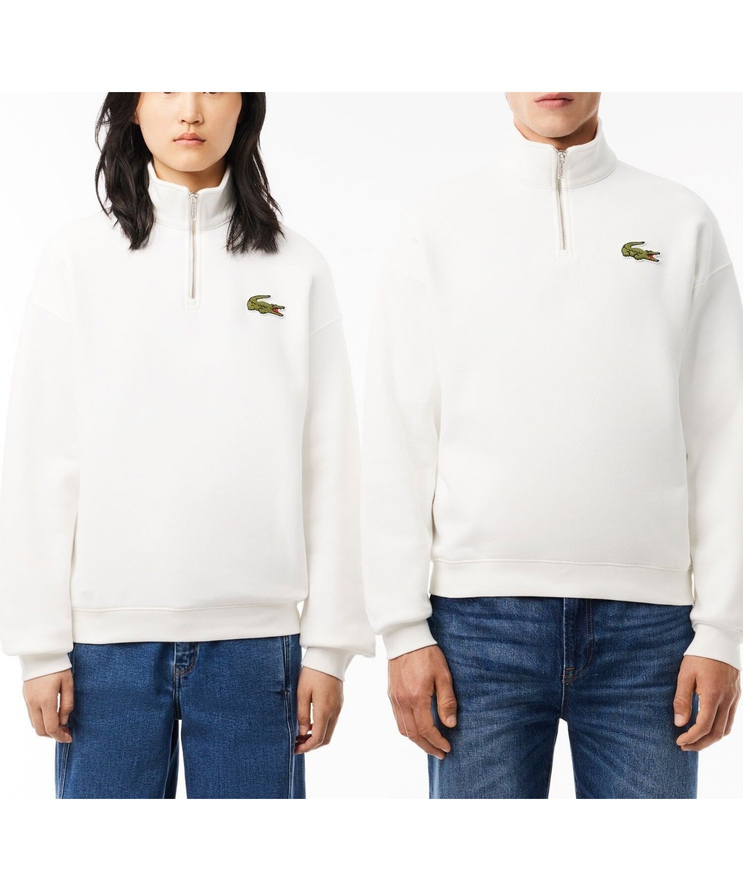 【ラコステ/LACOSTE】のハーフジップスタンドカラースウェット / スタンドジップ トレーナー インテリア・キッズ・メンズ・レディースファッション・服の通販 founy(ファニー) 　ファッション　Fashion　レディースファッション　Fashion for Women　トップス・カットソー　Cut & Sew Tops　レディースパーカー・カジュアルフーディー　Casual Hoodies & Sweatshirts　スウェット・クルーネックトップス　Sweatshirts & Crewnecks / Relaxed Fit Sweat Tops　エレガント 上品　Elegant　スタンド　Stand Collar, Upright Stand　トレンド　Trend, Trending Now　トレーナー　Sweatshirt, Trainer　オフホワイト|ID: prp329100004590824 ipo3291000000033544583