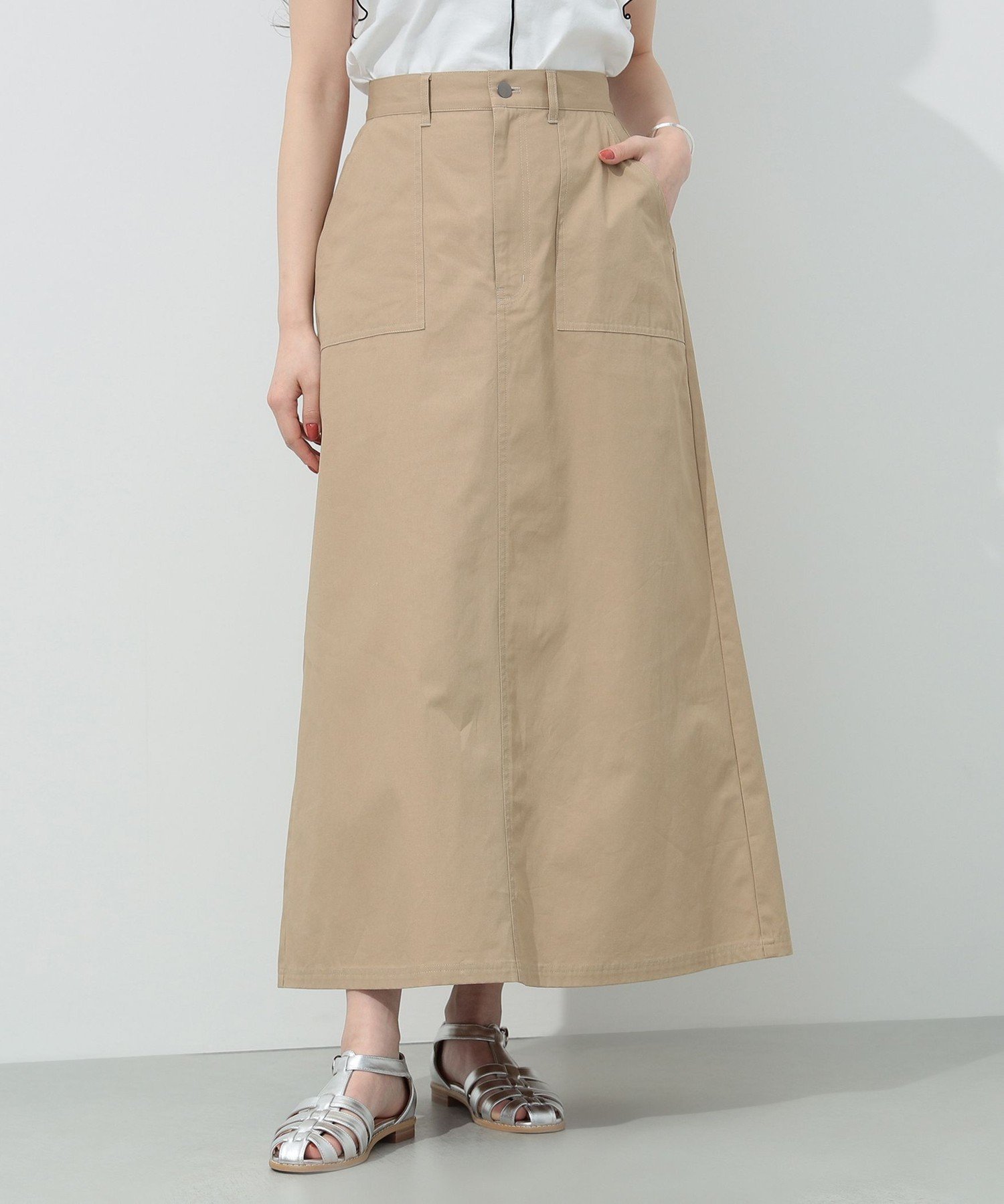 【ビームス ハート/BEAMS HEART】のサスペンダー付き フレアスカート インテリア・キッズ・メンズ・レディースファッション・服の通販 founy(ファニー) 　ファッション　Fashion　レディースファッション　Ladies' Fashion Online　スカート　Skirt　Aライン/フレアスカート　Flared A-Line Skirts　サスペンダー　Suspenders　スリット　Slit　フィット　Fit　フレア　Flare　リラックス　Relax　ロング　Long　BEIGE|ID: prp329100004590841 ipo3291000000032577714