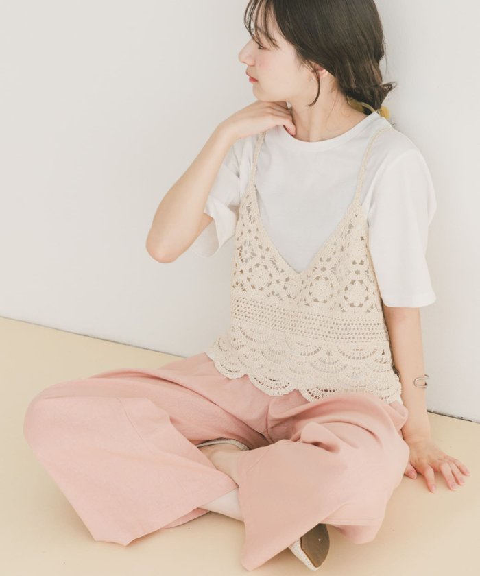 【その他のブランド/Other】のニットビスチェTシャツセット インテリア・キッズ・メンズ・レディースファッション・服の通販 founy(ファニー) https://founy.com/ ファッション Fashion レディースファッション Fashion for Women トップス・カットソー Cut & Sew Tops ニット Knit Tops & Sweaters シャツ・ブラウス・オフィスカジュアル Elegant Blouses & Button-Ups ロングTシャツ・Tシャツ Longline T-Shirts & Tees ビスチェ Bustiers & Corset Tops / Layered Bustier Style 2025年 2025 2025春夏・S/S Spring/Summer 2025 SS25 クロシェ Crochet, Knitted Lace シンプル Simple, Minimal 夏 Summer S/S・春夏 SS, Spring/Summer, Warm Season |ID: prp329100004590842 ipo3291000000032577727