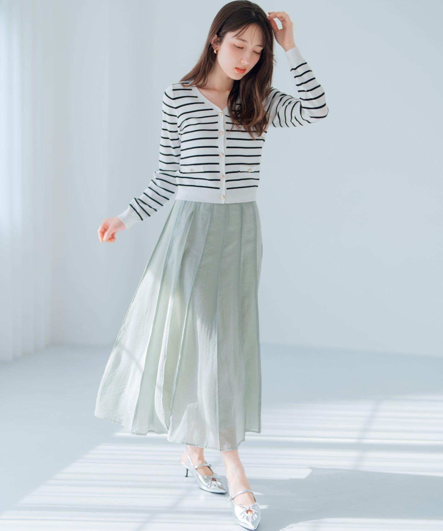 【ミッシュマッシュ/MISCH MASCH】の2025春夏新作 ピンタックフレアスカート/MM517216 人気、トレンドファッション・服の通販 founy(ファニー) 　ファッション　Fashion　レディースファッション　Fashion for Women　スカート　Skirts　Aライン・フレアスカート　A-Line & Flared Skirts　2025年　2025　2025春夏・S/S　Spring/Summer 2025 SS25　エアリー　Airy Texture　フレア　Flare, Flared　ポケット　Pocket, Pocket Detail　エレガント 上品　Elegant　夏　Summer　春　Spring　S/S・春夏　SS, Spring/Summer, Warm Season　 other-1|ID: prp329100004590880 ipo3291000000032736138