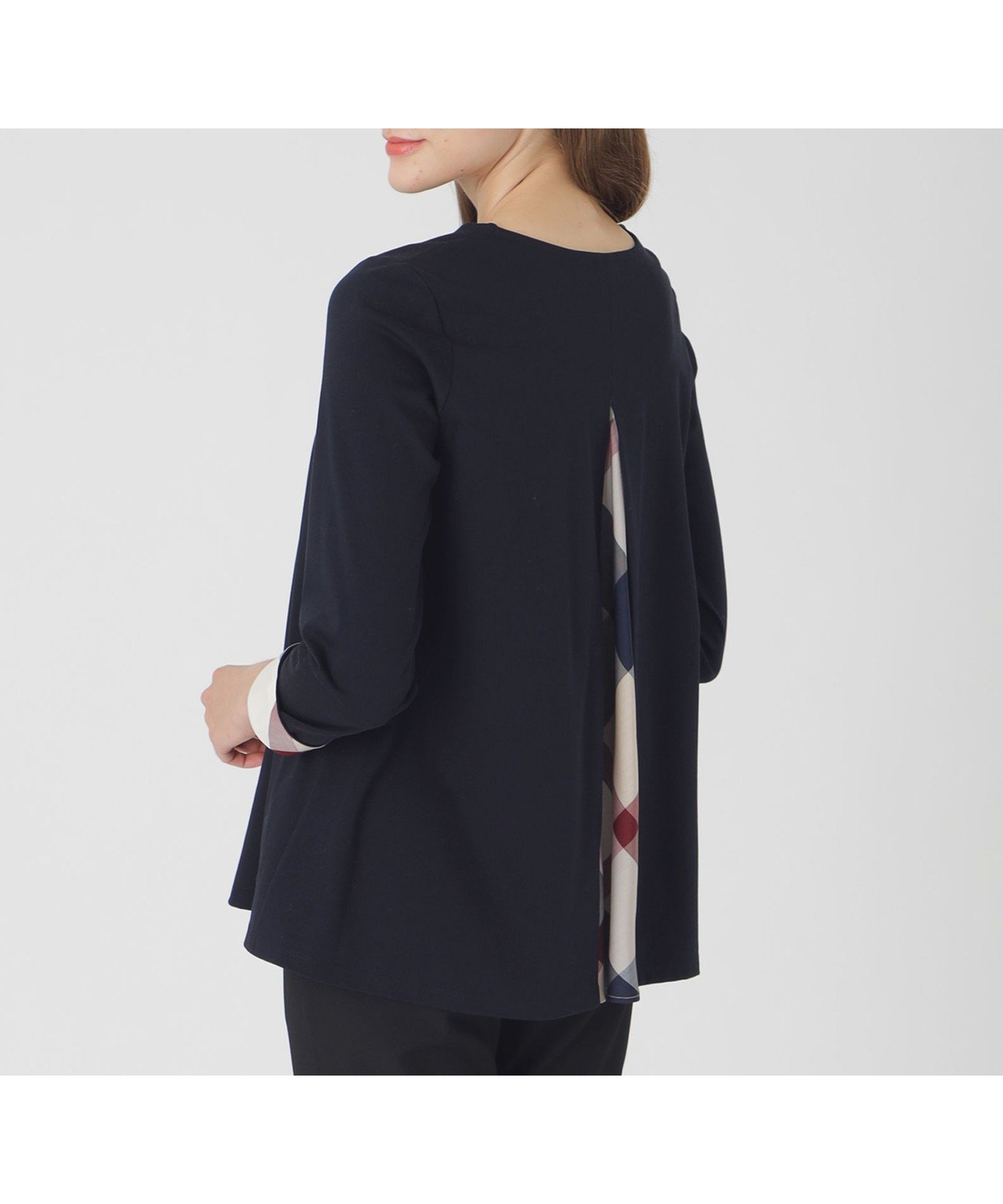 【ブルーレーベル クレストブリッジ/BLUE LABEL CRESTBRIDGE】のコットンシルケットスムースAライントップス インテリア・キッズ・メンズ・レディースファッション・服の通販 founy(ファニー) 　ファッション　Fashion　レディースファッション　Ladies' Fashion Online　トップス・カットソー　Tops/Tshirt　スリーブ　Sleeve　ロング　Long　ネイビー|ID: prp329100004591129 ipo3291000000032658766