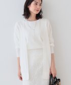 【インディヴィ/INDIVI】の【洗える/和紙混素材】ドライタッチニットカーディガン ホワイト|ID: prp329100004591139 ipo3291000000032583654