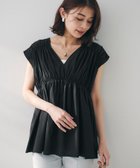 【アンタイトル/UNTITLED】の【コットン100/洗える/トレンド】シャーリングブラウス 人気、トレンドファッション・服の通販 founy(ファニー) ファッション Fashion レディースファッション Fashion for Women トップス・カットソー Cut & Sew Tops シャツ・ブラウス・オフィスカジュアル Elegant Blouses & Button-Ups おすすめ Recommended / Our Picks イエロー Yellow ギャザー Gathered, Ruffled シャーリング Shirring, Ruched デニム Denim, Jeans Material トレンド Trend, Trending Now 夏 Summer 洗える Machine Washable thumbnail ブラック|ID: prp329100004591142 ipo3291000000033579845