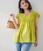 【アンタイトル/UNTITLED】の【コットン100/洗える/トレンド】シャーリングブラウス 人気、トレンドファッション・服の通販 founy(ファニー) ファッション Fashion レディースファッション Fashion for Women トップス・カットソー Cut & Sew Tops シャツ・ブラウス・オフィスカジュアル Elegant Blouses & Button-Ups おすすめ Recommended / Our Picks イエロー Yellow ギャザー Gathered, Ruffled シャーリング Shirring, Ruched デニム Denim, Jeans Material トレンド Trend, Trending Now 夏 Summer 洗える Machine Washable thumbnail グリーン|ID: prp329100004591142 ipo3291000000033579847