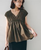 【アンタイトル/UNTITLED】の【コットン100/洗える/トレンド】シャーリングブラウス 人気、トレンドファッション・服の通販 founy(ファニー) ファッション Fashion レディースファッション Fashion for Women トップス・カットソー Cut & Sew Tops シャツ・ブラウス・オフィスカジュアル Elegant Blouses & Button-Ups おすすめ Recommended / Our Picks イエロー Yellow ギャザー Gathered, Ruffled シャーリング Shirring, Ruched デニム Denim, Jeans Material トレンド Trend, Trending Now 夏 Summer 洗える Machine Washable thumbnail ブラウン|ID: prp329100004591142 ipo3291000000033579848
