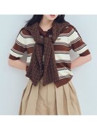 【ファーファー/FURFUR】のマルチボーダーニットポロシャツ BRW[058]|ID: prp329100004591149 ipo3291000000032681259