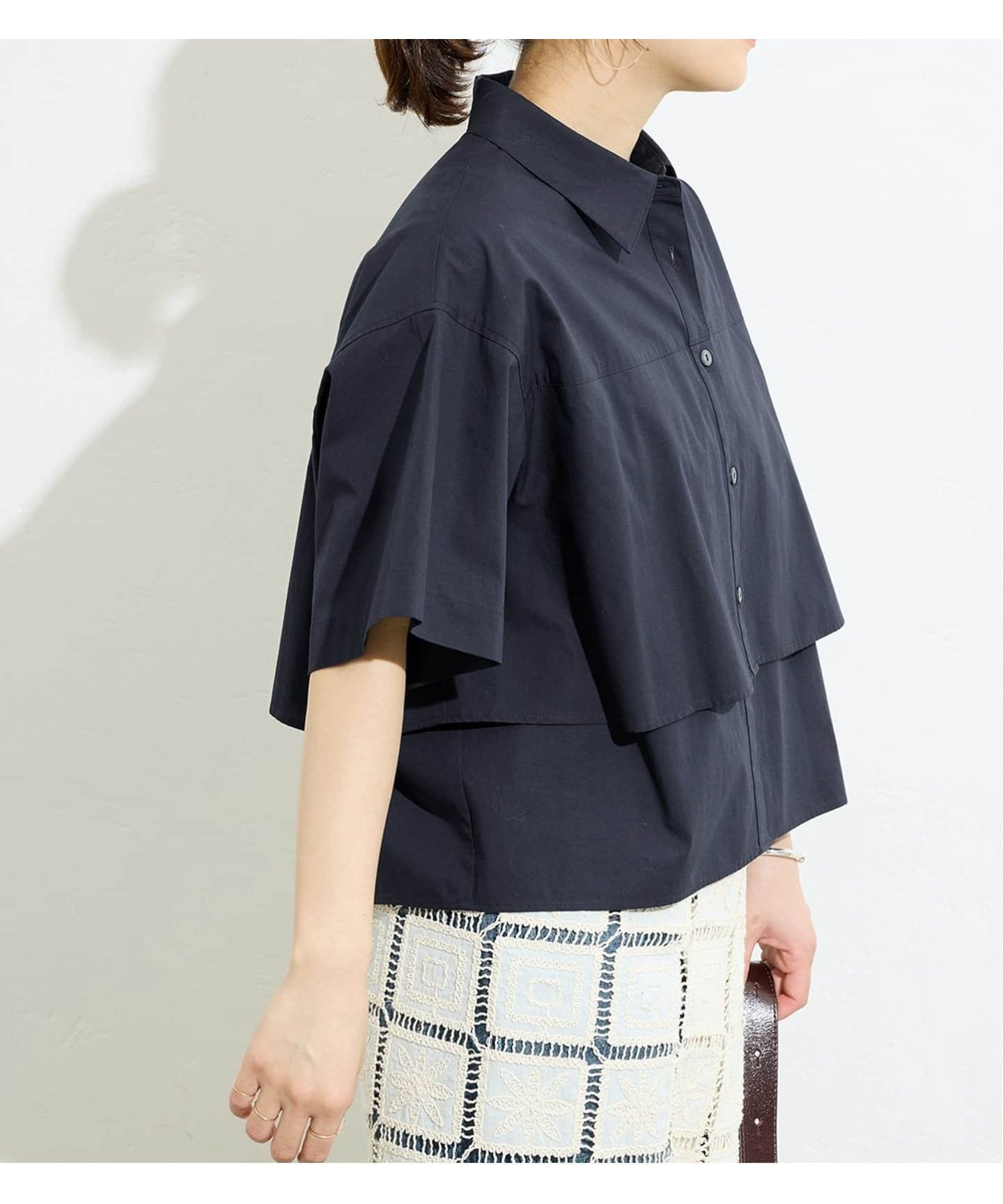 【ジャーナルスタンダード/JOURNAL STANDARD】の《追加2》レイヤードライクハーフスリーブシャツ インテリア・キッズ・メンズ・レディースファッション・服の通販 founy(ファニー) 　ファッション　Fashion　レディースファッション　Ladies' Fashion Online　トップス・カットソー　Tops/Tshirt　シャツ/ブラウス　Shirts/Blouses　2025年　2025　2025春夏・S/S　Ss,Spring/Summer,2025　ネイビー|ID: prp329100004591241 ipo3291000000032647654